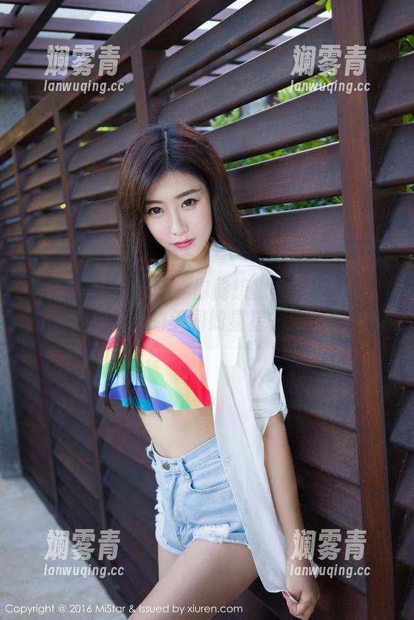 MiStar魅妍社 - 你能想象美昕Yumi穿上婚纱，发光的美图如星星一般闪耀吗？